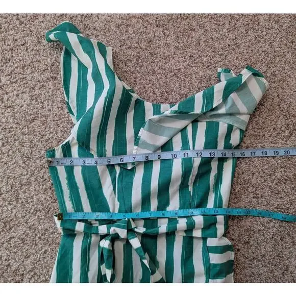 FLYING TOMATO Womens flowy & tiered summer Dress, size small, green & white - Picture 4 of 11